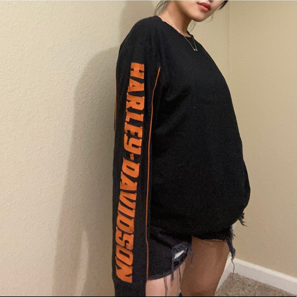 Harley Davidson Sleeve Embroiled Sweatshirt